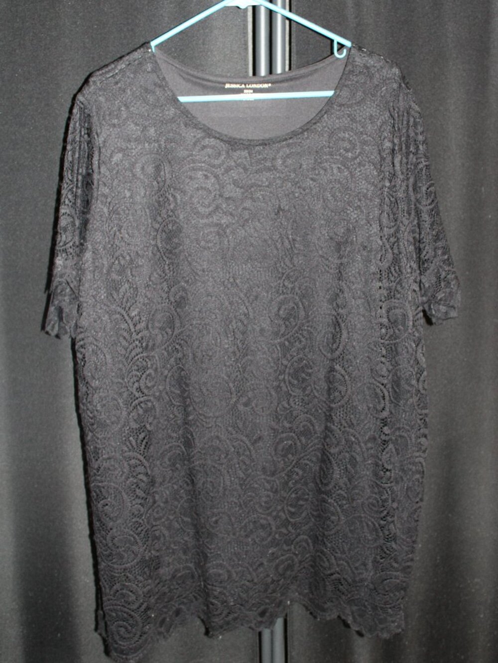 Jessica London Women's Black Lace Tunic - 22/24